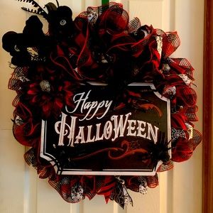 “Happy Halloween” Handmade Wreath